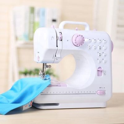 Durable Mini Electric Zigzag Sewing Machine Optional Stitch Length for Cloth Sewing