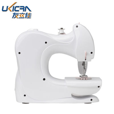 Mini Household Sewing Machine UFR-601 with 0-5mm Stitch Length in White and Pink Color