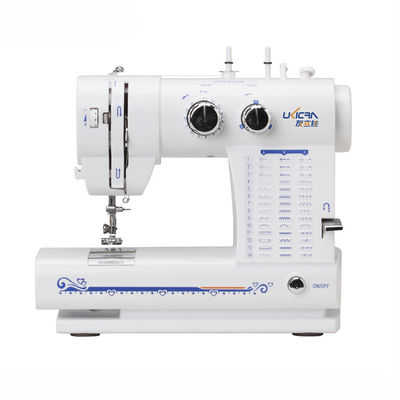 Adjustable Stitch Length Flat-Bed Mini Portable Sewing Machine for Button-Hole Sewing