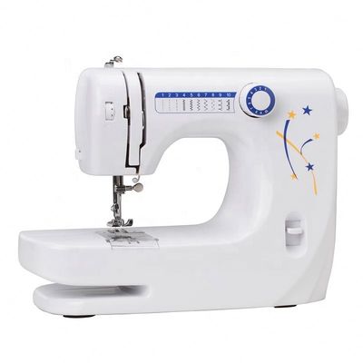 Butterfly Sewing Machine for Clothes Easy Operation White Body Blue Yellow Printing